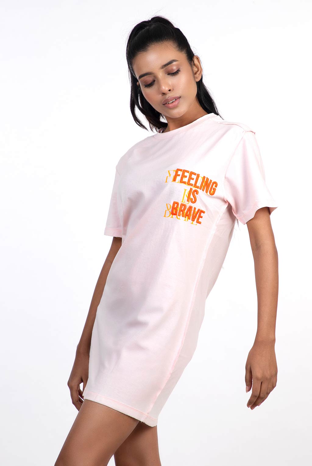 'Feeling is brave' Skinny Top