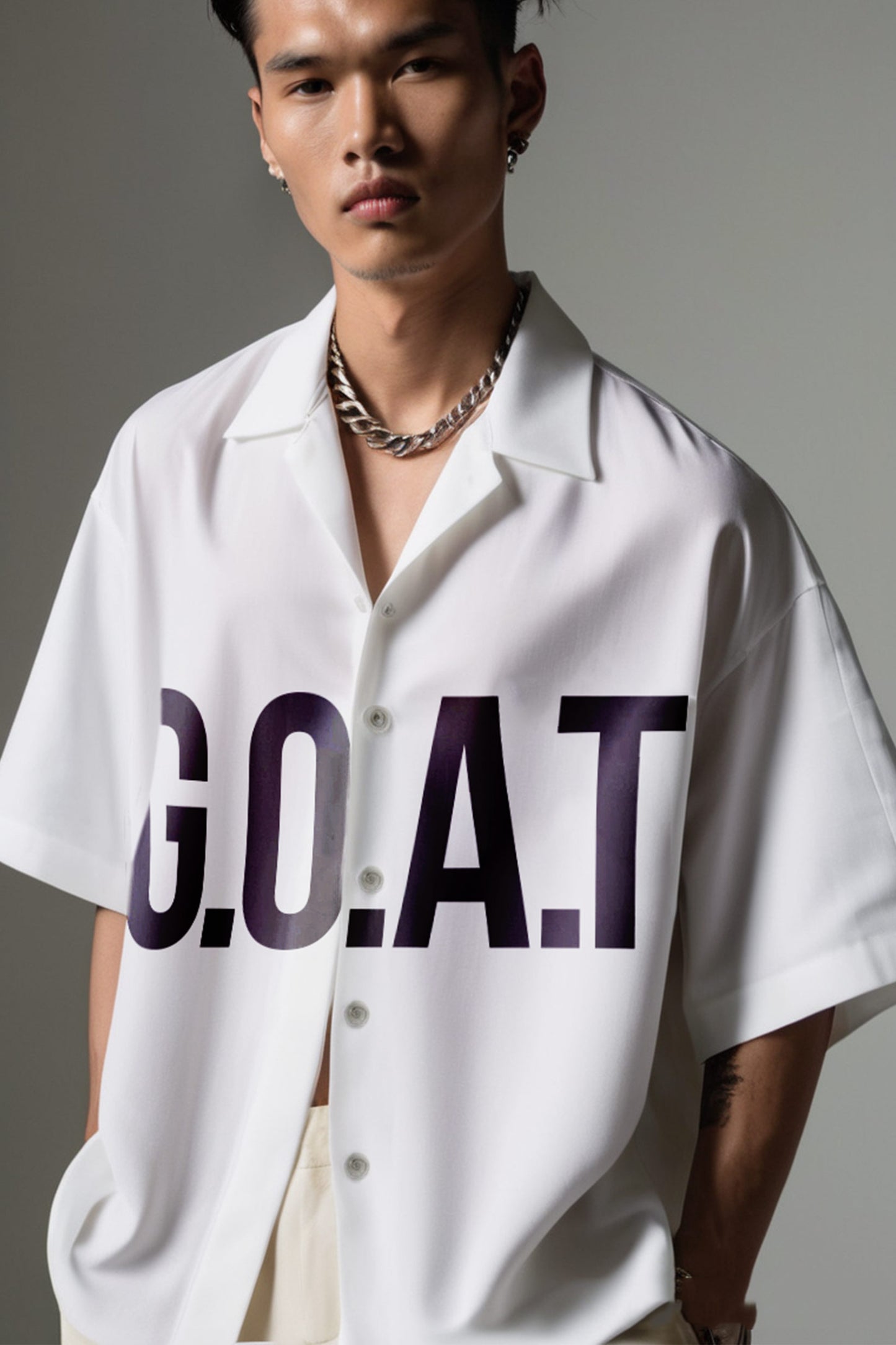 'GOAT MILK' Cuban Collar Shirt (Tencel)