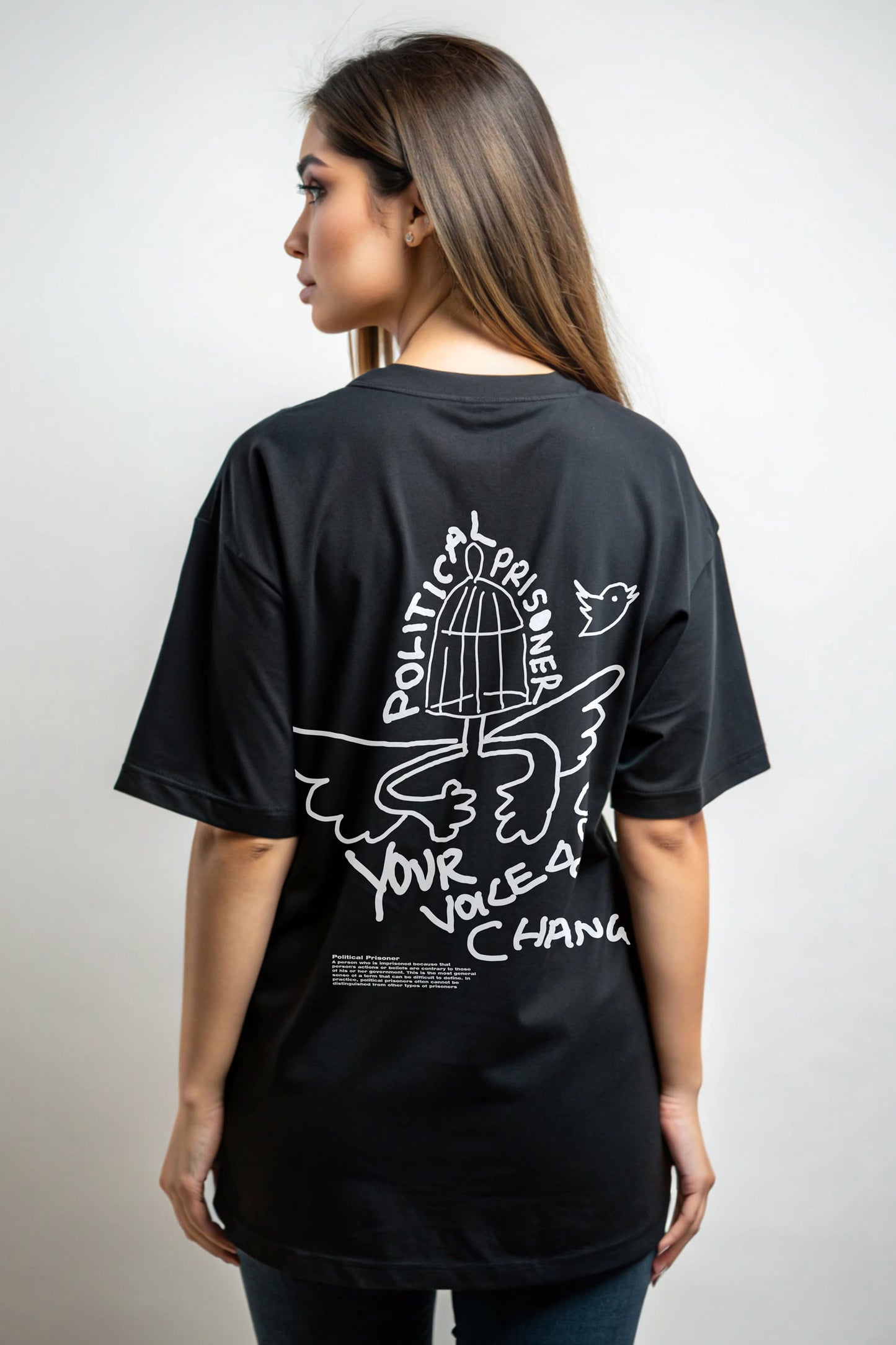 'Political Prisoner' Relaxed Graphic Tee